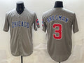 Chicago Cubs #3 Alex Bregman Grey HOLBERT Limited Stitched Jersey
