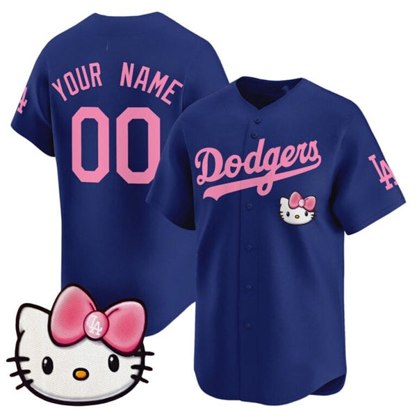 Custom Los Angeles Dodgers ACTIVE PLAYER Royal HOLBERT 2025 Hello Kitty Vapor Premier Limited Stitched Jersey