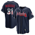 Atlanta Braves #31 Greg Maddux Player Navy HOLBERT USA 250 Fourth Of July Limited Home Game Stitched Jerseys