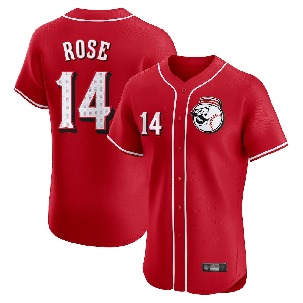 Cincinnati Reds #14 Pete Rose Player Red HOLBERT Limited Elite Home Game Stitched Jerseys