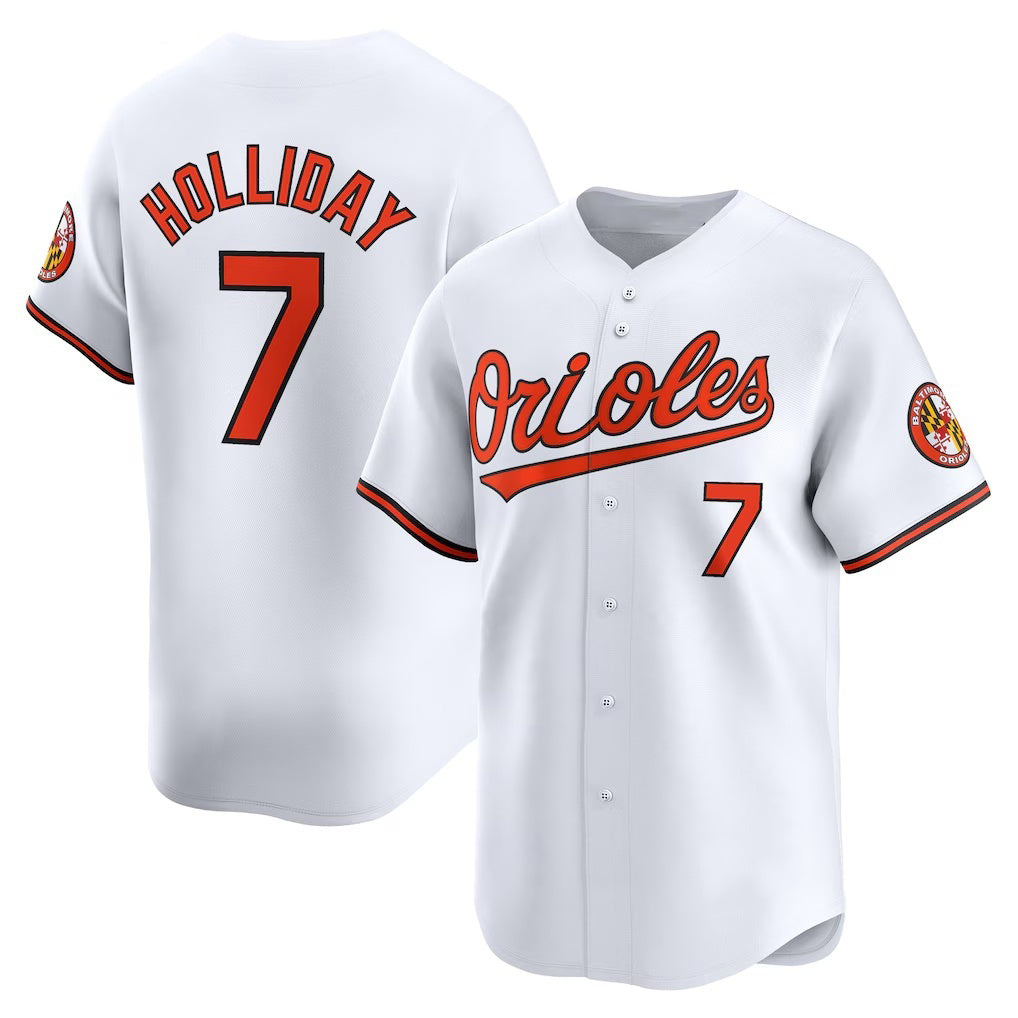 Baltimore Orioles #7 Jackson Holliday White HOLBERT Home Limited Player Jersey