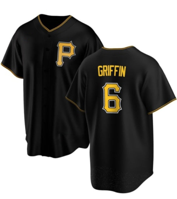 Pittsburgh Pirates #6 Konnor Griffin Black HOLBERT Cool Base Stitched Jersey
