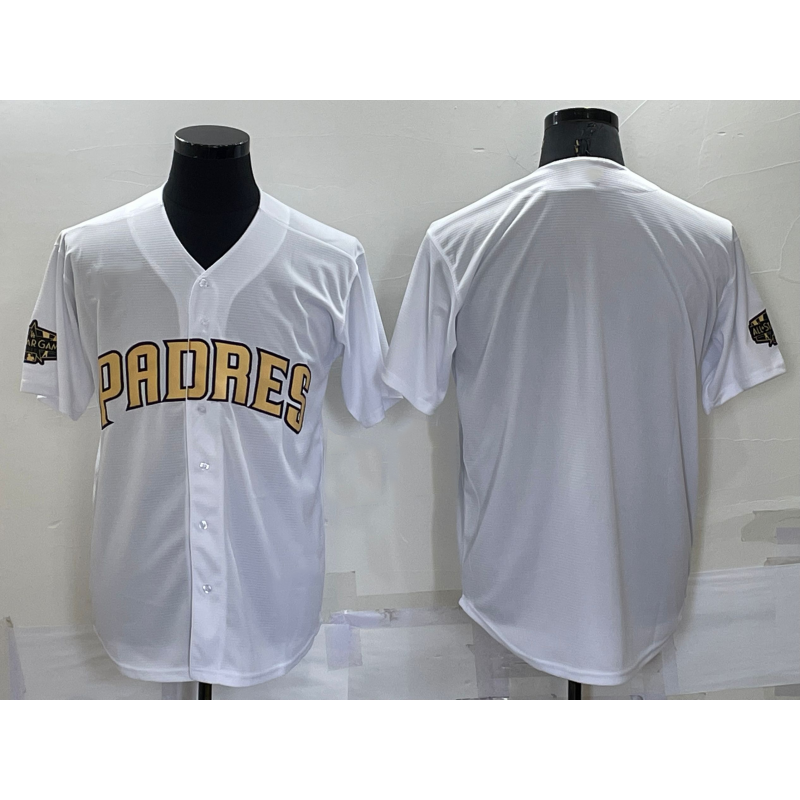 San Diego Padres Blank White HOLBERT 2022 All Star Stitched Cool Base Jersey