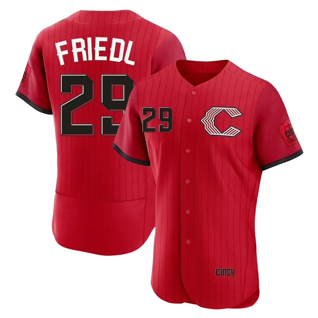 Cincinnati Reds #29 TJ Friedl Player Red HOLBERT 2026 City Connect Limited Elite Home Stitched Jerseys