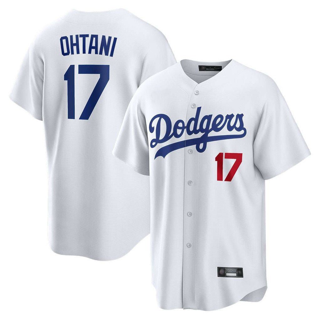 Los Angeles Dodgers #17 Shohei Ohtani Player White HOLBERT Home Game Stitched Jerseys