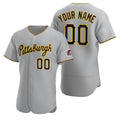 Custom Pittsburgh Pirates Gray HOLBERT Stitched Flex Base 2020 Road Jersey