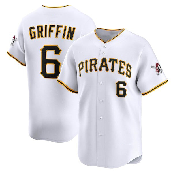 Pittsburgh Pirates #6 Konnor Griffin White HOLBERT Home Limited Jersey