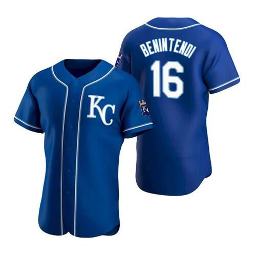 Kansas City Royals #16 Andrew Benintendi Blue HOLBERT Flex Base Stitched Jersey 2