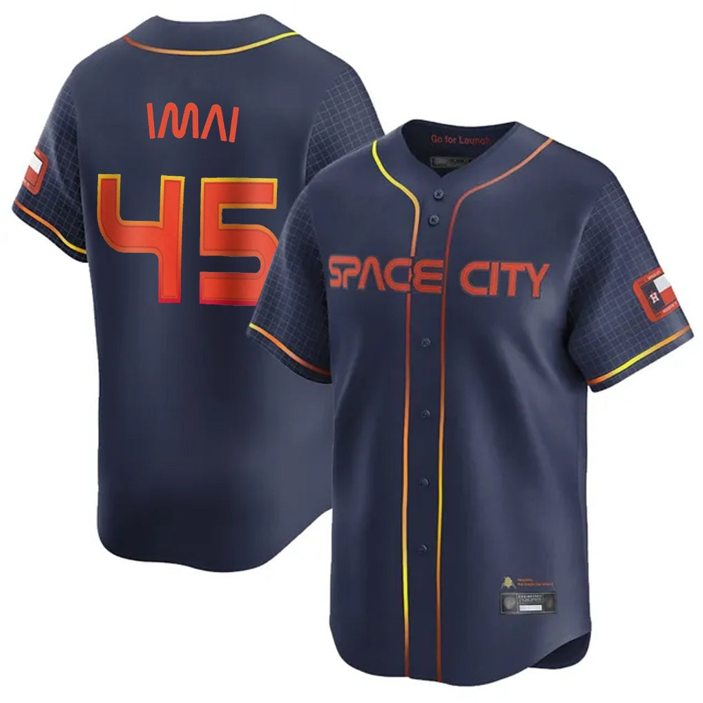 Houston Astros #45 Tatsuya Imai Player Navy HOLBERT City Connect Home Limited Stitched Jerseys