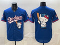 Los Angeles Dodgers Team Big Logo Royal HOLBERT Hello Kitty Night 2025 World Series Champions Patch Stitched Jersey