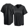 Los Angeles Angels #7 Jo Adell Player Black HOLBERT Pitch Fashion T-shirt Stitched Jerseys