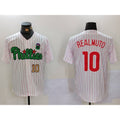 Philadelphia Phillies #10 J.T. Realmuto White Green HOLBERT Cool Base Stitched Jerseys