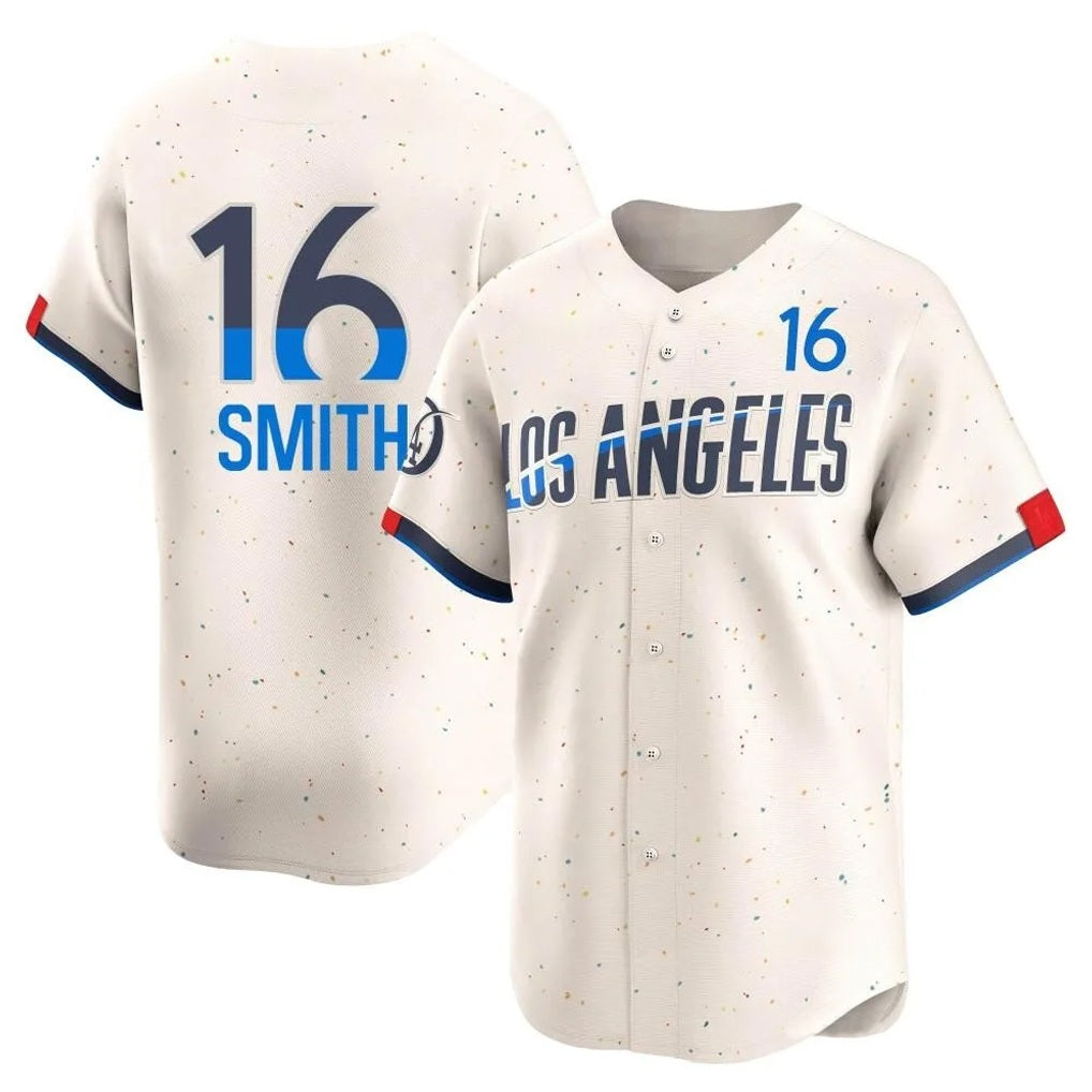 Los Angeles Dodgers #16 Will Smith Player Cream HOLBERT City Connect Limited Home Stitched Jerseys