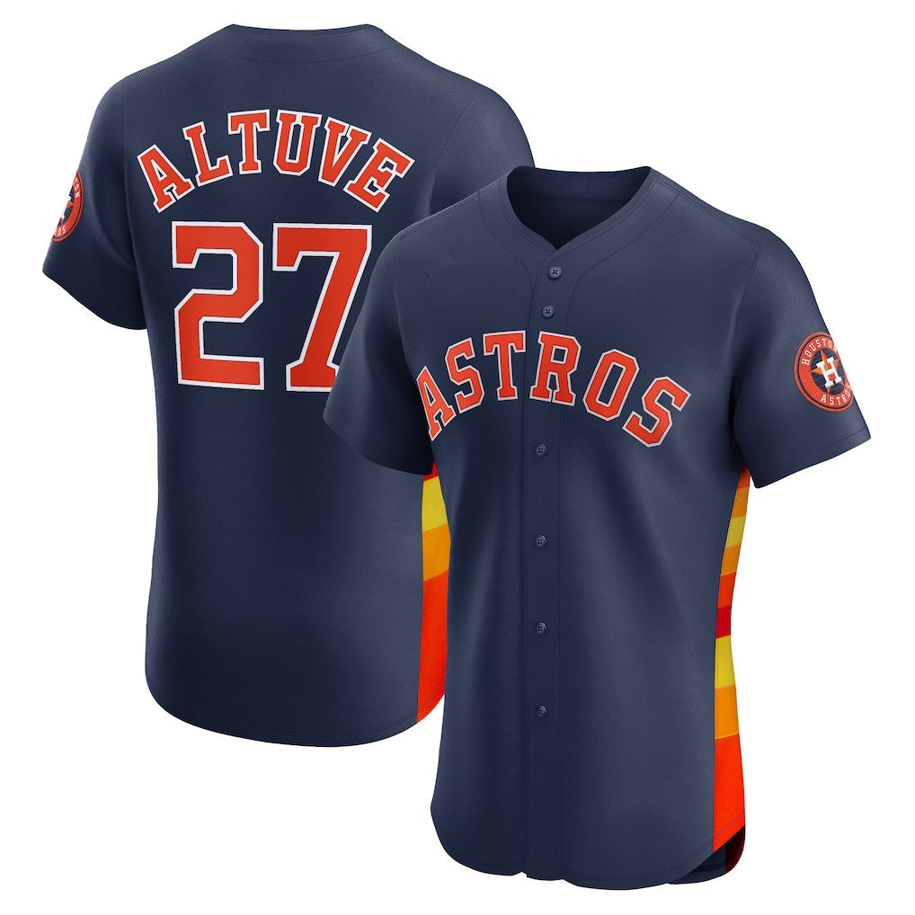 Houston Astros #27 Jose Altuve Navy HOLBERT Alternate 2 Elite Player Jersey