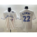 Toronto Blue Jays #22 Ernie Clement White HOLBERT 2025 World Series Home Cool Base Stitched Jersey