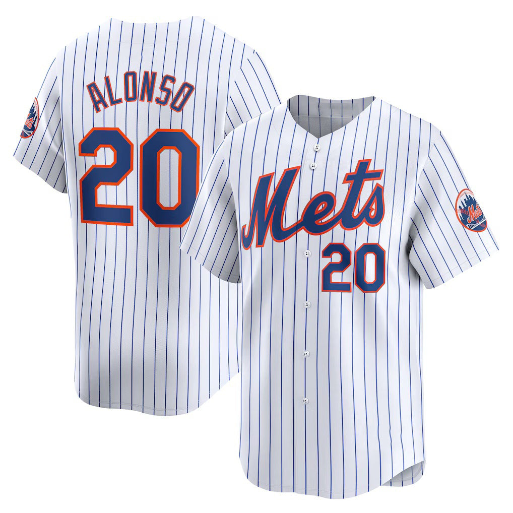 New York Mets #20 Pete Alonso White HOLBERT Home Limited Player Jersey