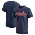 Atlanta Braves Navy HOLBERT Limited Elite Home Game Blank Player Stitched Jerseys