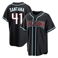Arizona Diamondbacks #41 Carlos Santana Player Black HOLBERT Home Game Stitched Jerseys