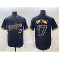Los Angeles Dodgers #17 Shohei Ohtani Black Gold HOLBERT Limited Stitched Jersey