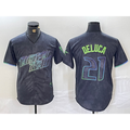 Tampa Bay Rays #21 Jonny DeLuca Charcoal HOLBERT 2024 City Connect Limited Stitched Jersey 2