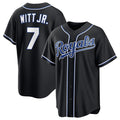 Kansas City Royals #7 Bobby Witt Jr. Black HOLBERT Out Stitched Jersey