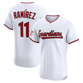 Cleveland Guardians #11 Jos¨¦ Ram¨ªrez White HOLBERT Home Elite Jersey