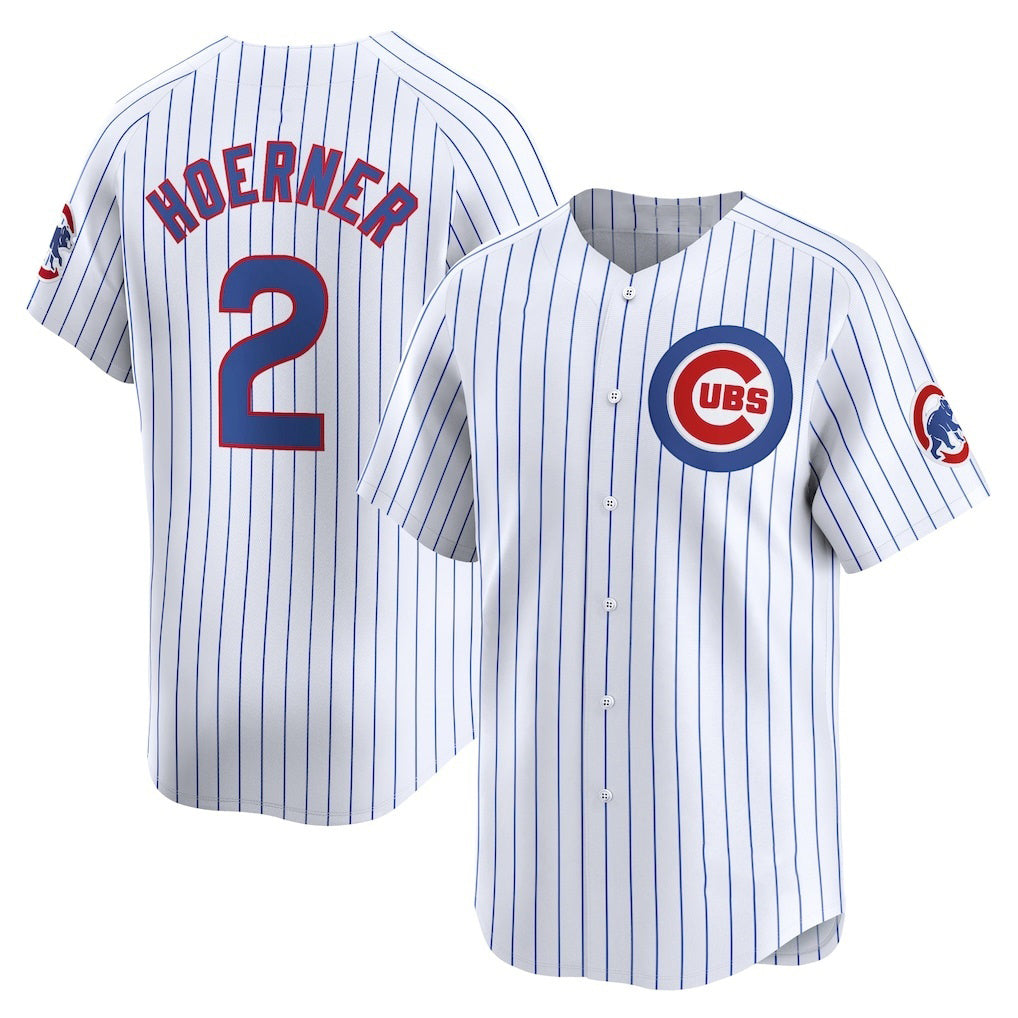 Chicago Cubs #2 Nico Hoerner White HOLBERT Home Limited Player Jersey