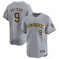 Milwaukee Brewers #9 Bob Uecker Player Gray HOLBERT Home Limited Stitched Jerseys