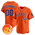 Custom Houston Astros x Dragon Ball Orange HOLBERT Vapor Premier Limited Jersey - All Stitched