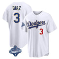 Los Angeles Dodgers #3 Edwin D¨ªaz Player Gold White HOLBERT World Series Meet 2026 Collection Stadium Limited Stitched Jerseys