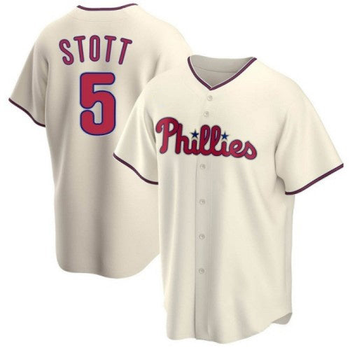Philadelphia Phillies #5 Bryson Stott Cream HOLBERT Cool Base Stitched Jersey