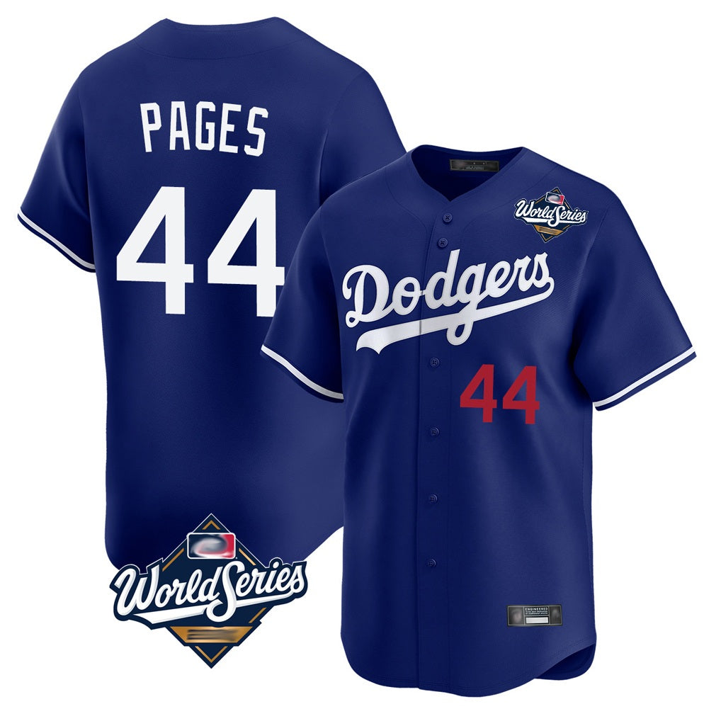 Los Angeles Dodgers #44 Andy Pages Player Royal HOLBERT World Series Limited Home Stitched Jerseys