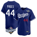 Los Angeles Dodgers #44 Andy Pages Player Royal HOLBERT World Series Limited Home Stitched Jerseys