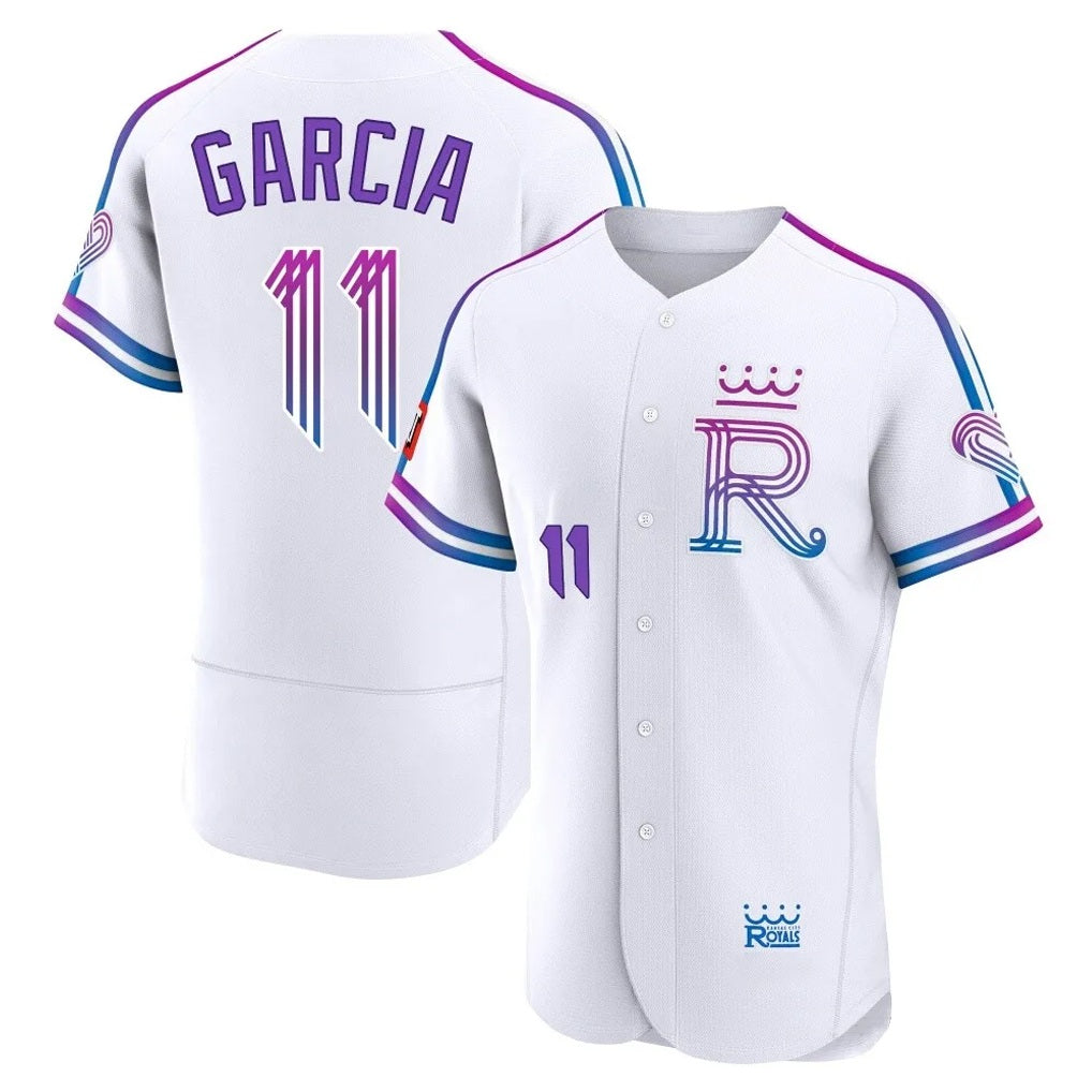 Kansas City Royals #11 Maikel Garcia Player White HOLBERT 2026 City Connect Limited Elite Home Stitched Jerseys
