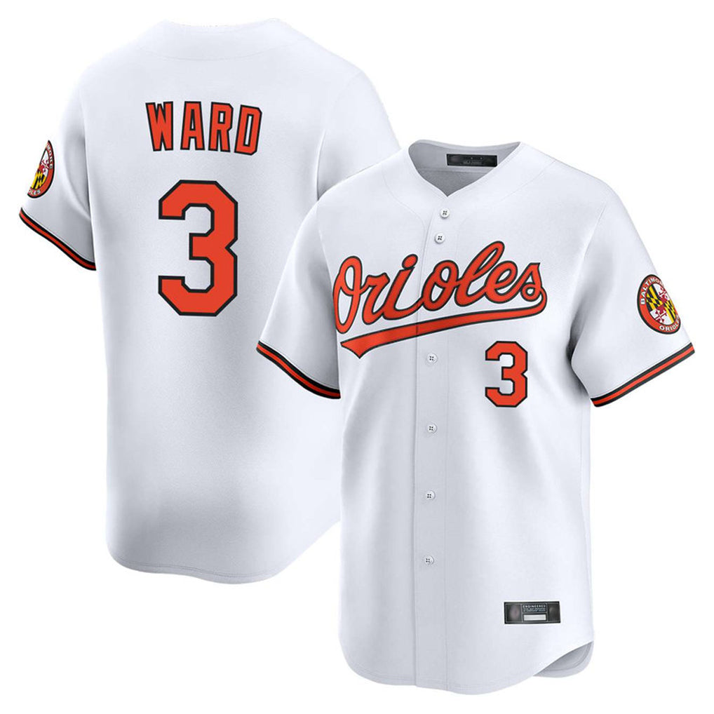 Baltimore Orioles #3 Taylor Ward Player White HOLBERT Limited Home Game Stitched Jerseys