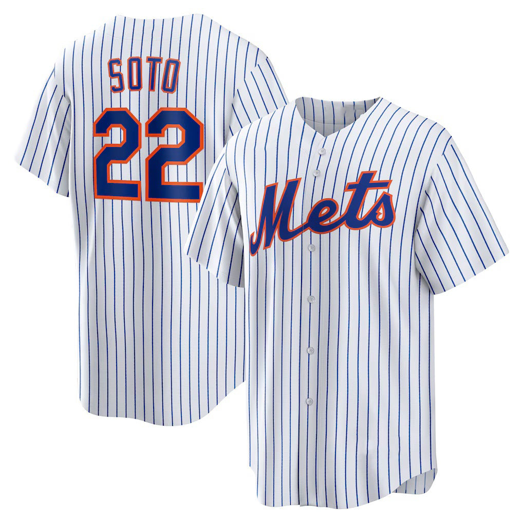 New York Mets #22 Juan Soto White HOLBERT Home Replica Player Jersey