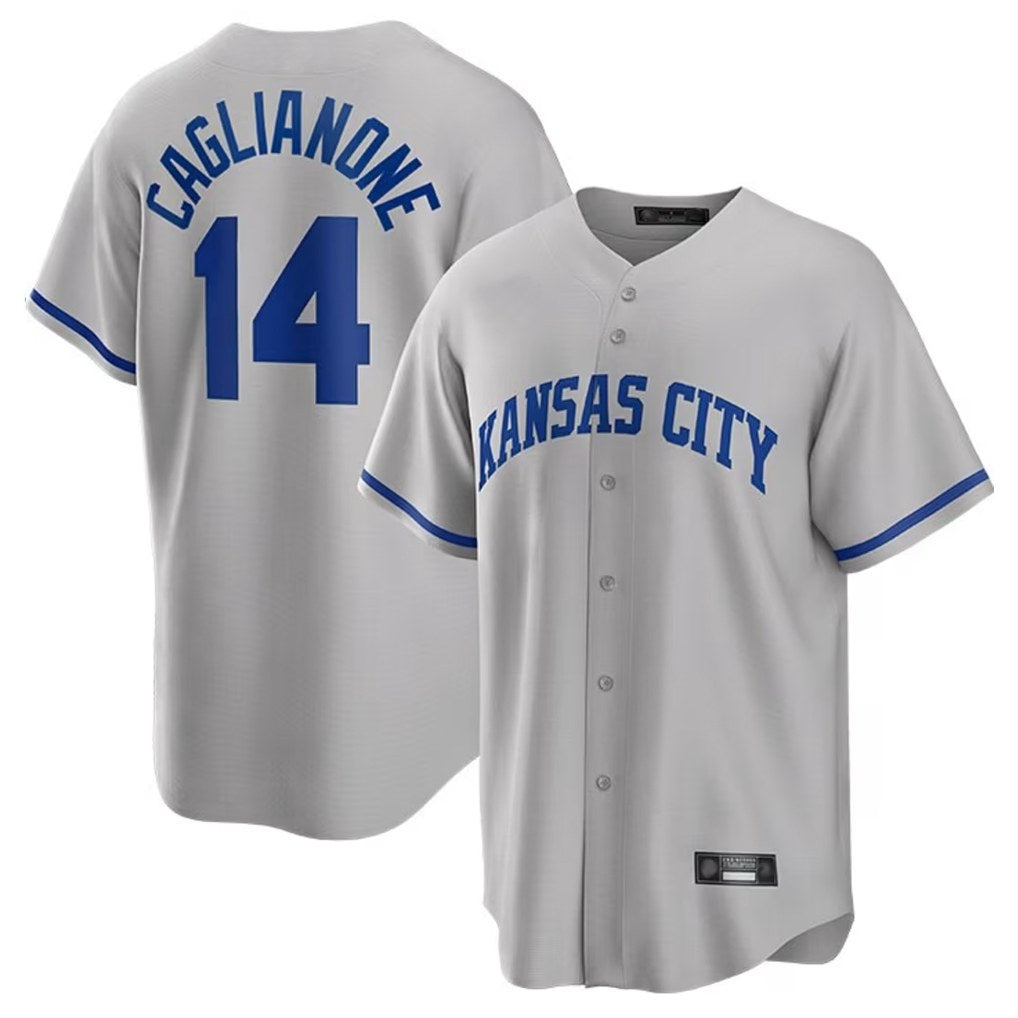 Kansas City Royals #14 Jac Caglianone Player Gray HOLBERT Game Home Stitched Jerseys