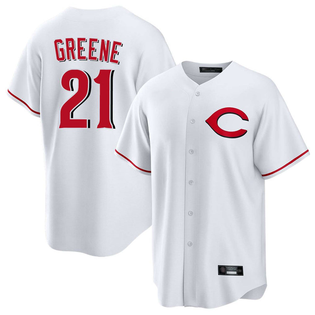 Cincinnati Reds #21 Hunter Greene Player White HOLBERT Home Game Stitched Jerseys