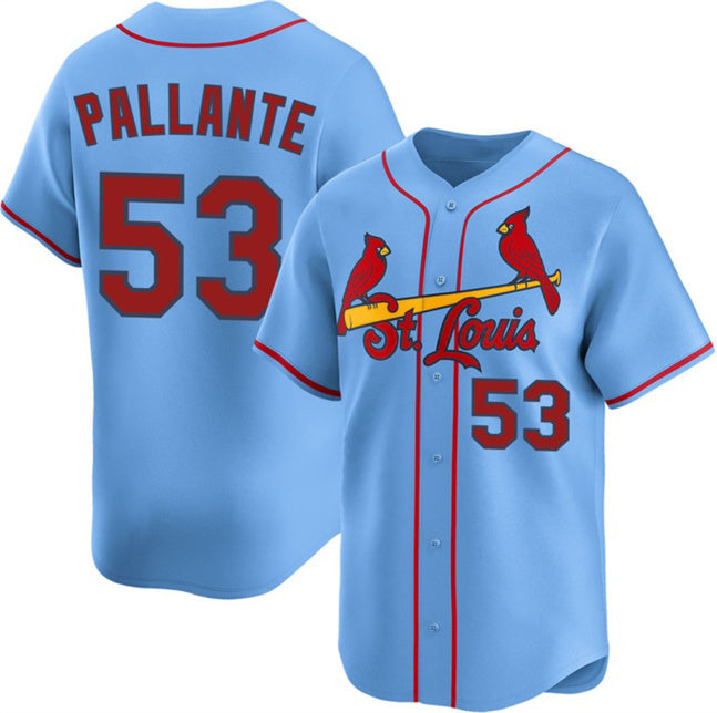 St. Louis Cardinals #53 Andre Pallante Blue HOLBERT Alternate Limited Stitched Jersey