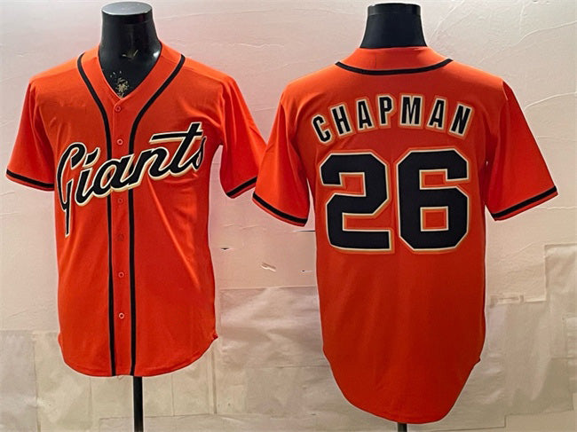 San Francisco Giants #26 Matt Chapman Orange HOLBERT Cool Base Stitched Jersey