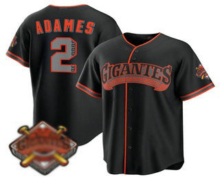 San Francisco Giants #2 Willy Adames Black HOLBERT 2026 Alternate Stadium Stitched Jersey