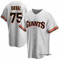 San Francisco Giants #75 Camilo Doval White HOLBERT Cool Base Stitched Jersey