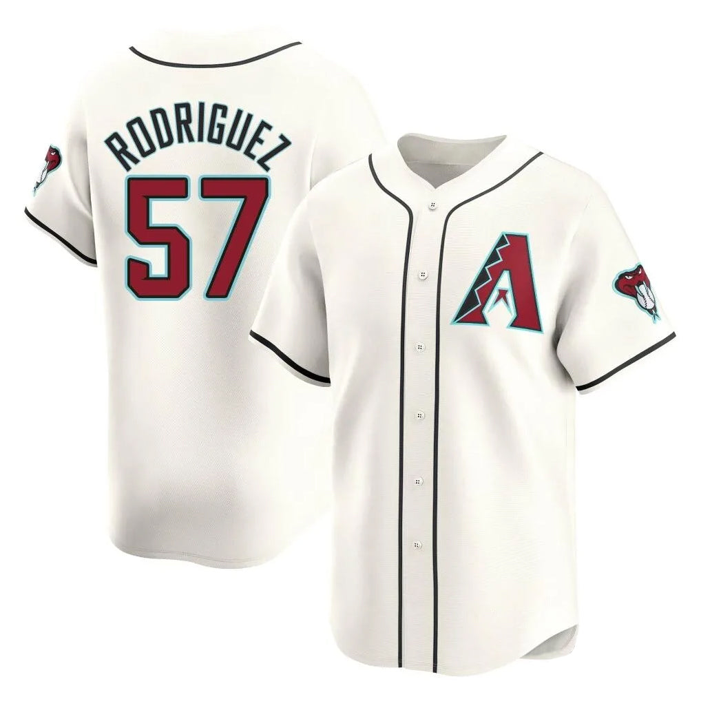 Arizona Diamondbacks #57 Eduardo Rodriguez Player Cream HOLBERT Limited Home Game Stitched Jerseys