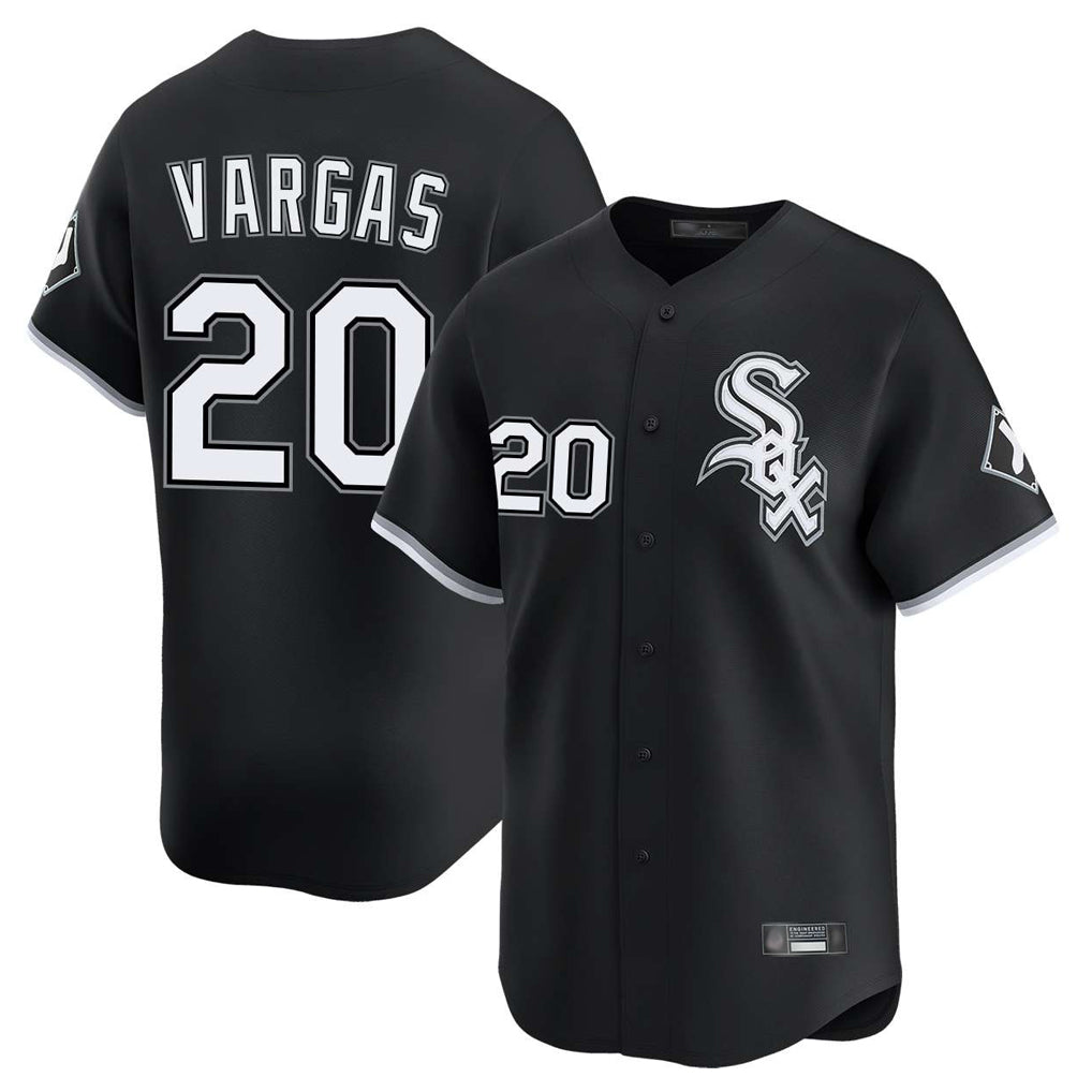 Chicago White Sox #20 Miguel Vargas Player Black HOLBERT Limited Home Stitched Jerseys