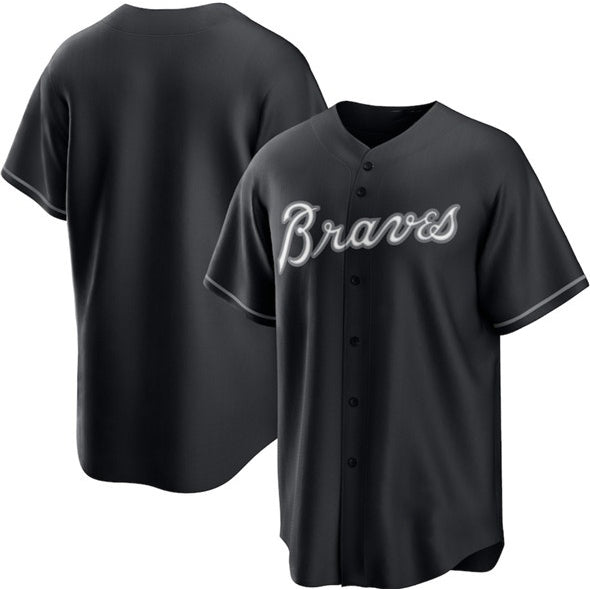 Atlanta Braves Blank Black HOLBERT Lights Out Limited Stitched Jersey