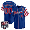Custom Detroit Tigers America 250 Edition Vapor Premier Limited Royal HOLBERT Stitched Jerseys