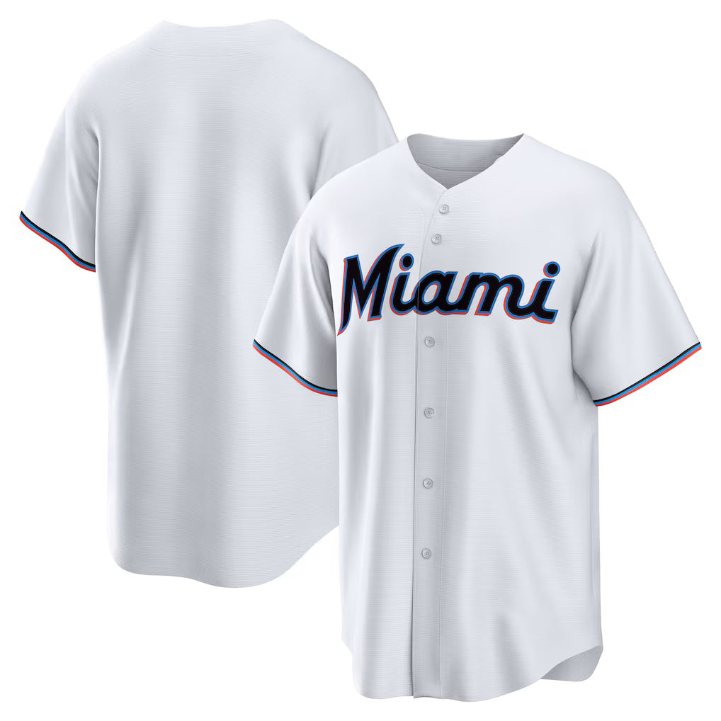 Miami Marlins White HOLBERT Home Replica Team Jersey