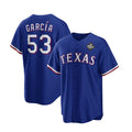 Texas Rangers #53 Adolis Garc¨ªa Royal HOLBERT 2023 World Series Stitched Jersey