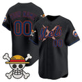 Custom New York Mets x One Piece Black HOLBERT Vapor Premier Limited Jersey - Stitched