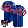 Custom Kansas City Royals America 250 Edition Vapor Premier Limited Royal HOLBERT Stitched Jerseys